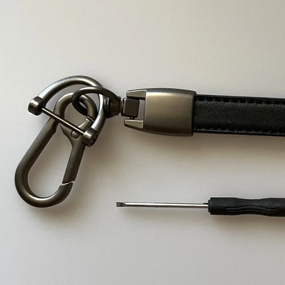 GENUINE LEATHER CAR FOB KEYS RING